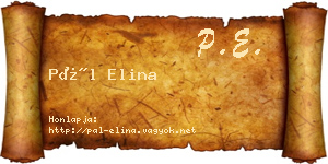 Pál Elina névjegykártya