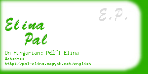 elina pal business card
